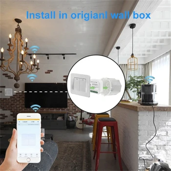Приложение Control Zigbee 3.0 Пульт Дистанционного Управления Мини-Модуль Выключателя света Diy Smart Home Tuya Smart Breaker Не Требуется Нейтральный Провод