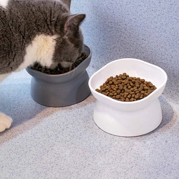 Приподнятые нескользящие миски для кошек, миска для воды, миска для кормления домашних животных, подставка для защиты шеи кормушки для собак