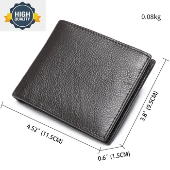Простые мужские кошельки Slim Protect Leather Wallet Men Casual porta cartões de crédito carteira masculina couro com ziper 1022
