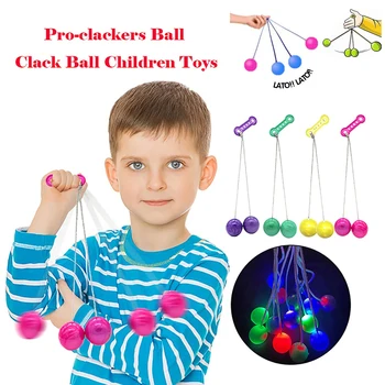 Профессиональные Хлопушки Lato Lato Toys Clack Ball Игрушки Latto с Подсветкой Impact Ball Tap Ball Детские Декомпрессионные Игрушки