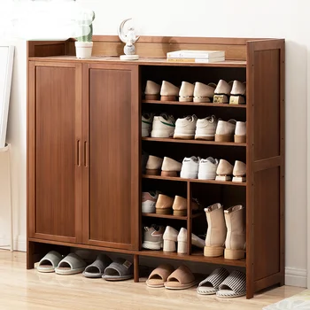 Пылезащитный шкаф для хранения обуви домашняя дверь деревянный шкаф для крыльца опрокидывающееся ведро гостиная простая современная сборка обувного шкафа