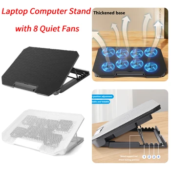 Регулируемая подставка для ноутбука для ПК, компьютера Macbook, Складной кронштейн для планшета, Настольный держатель для ноутбука с двойным интерфейсом USB, Охлаждающая подставка