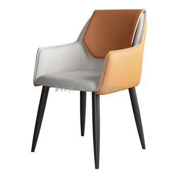 Роскошный обеденный стул Nordic light, современный минималистичный домашний ресторан с подлокотником и спинкой, стул для маджонга, стул для макияжа, обеденный