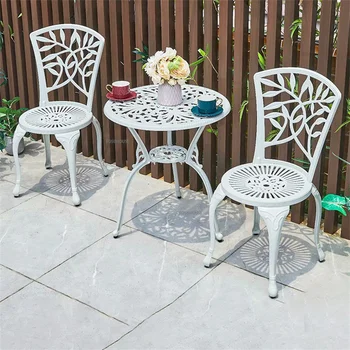 Садовая мебель из скандинавского алюминия, садовый стол и стулья, журнальный столик во внутреннем дворике для гостиной, креативный дизайн, стул для двора U