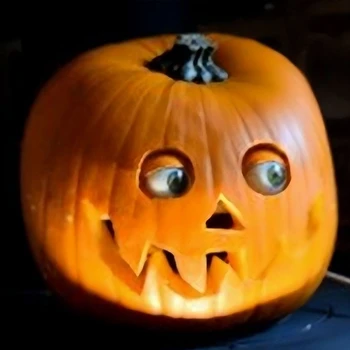Страшная тыква на Хэллоуин с движущимися глазами, украшения из тыквы, украшения из искусственных тыкв на Хэллоуин Прочный
