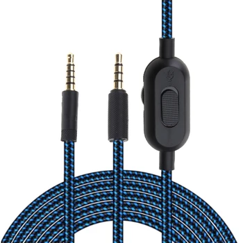 Удлинитель с плетеным кабелем для гарнитуры GPRO X G233 G433 с разъемом, устойчивым к коррозии, с регулятором громкости отключения звука.