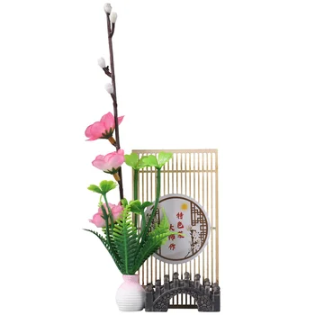 Украшения для тарелок для суши, Яркая Ресторанная фигурка в виде цветка, подделка под Холодное блюдо, декоративные комнатные растения, японские