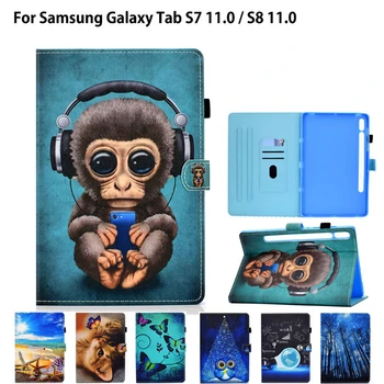 Умный чехол для Пробуждения и сна Samsung Galaxy Tab S8 SM-X700 SM-X706B с 11-дюймовым Планшетом, Окрашенным в принципиально Для Samsung Tab S7 T870 T875