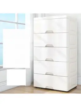 Утолщенный многослойный шкаф для хранения с выдвижными ящиками Для младенцев, шкаф для хранения детского гардероба, шкаф для хранения с пятью ведрами
