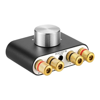 Цифровой Аудиоусилитель Bluetooth Metal Dual 50 Вт Для Динамиков, Воспроизводящих Музыку На Компьютере, US Plug