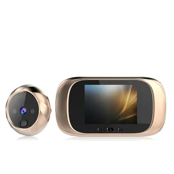 Цифровой ЖК-дисплей с диагональю 2,8 дюйма, видеодомофон для дверного звонка, камера наблюдения за дверным глазком, 90-градусный глазок для обнаружения движения дверного звонка