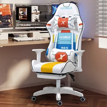 Эргономичный Регулируемый Офисный стул, домашнее интернет-кафе, кресло для гоночных геймеров, Удобное Поворотное Подъемное Компьютерное кресло для лежания